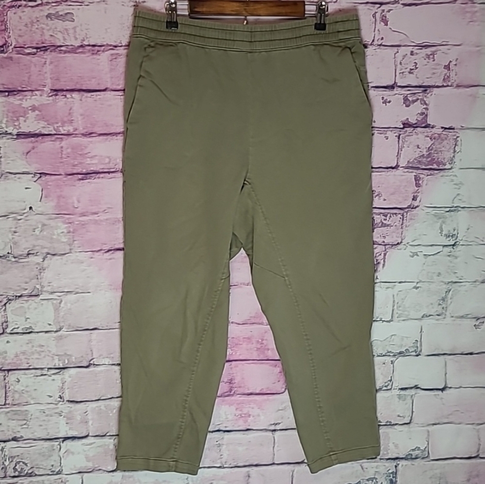 ELWOOD TRAVELER CROP PANTS DRAWSTRING WAIST GREEN MENS LARGE